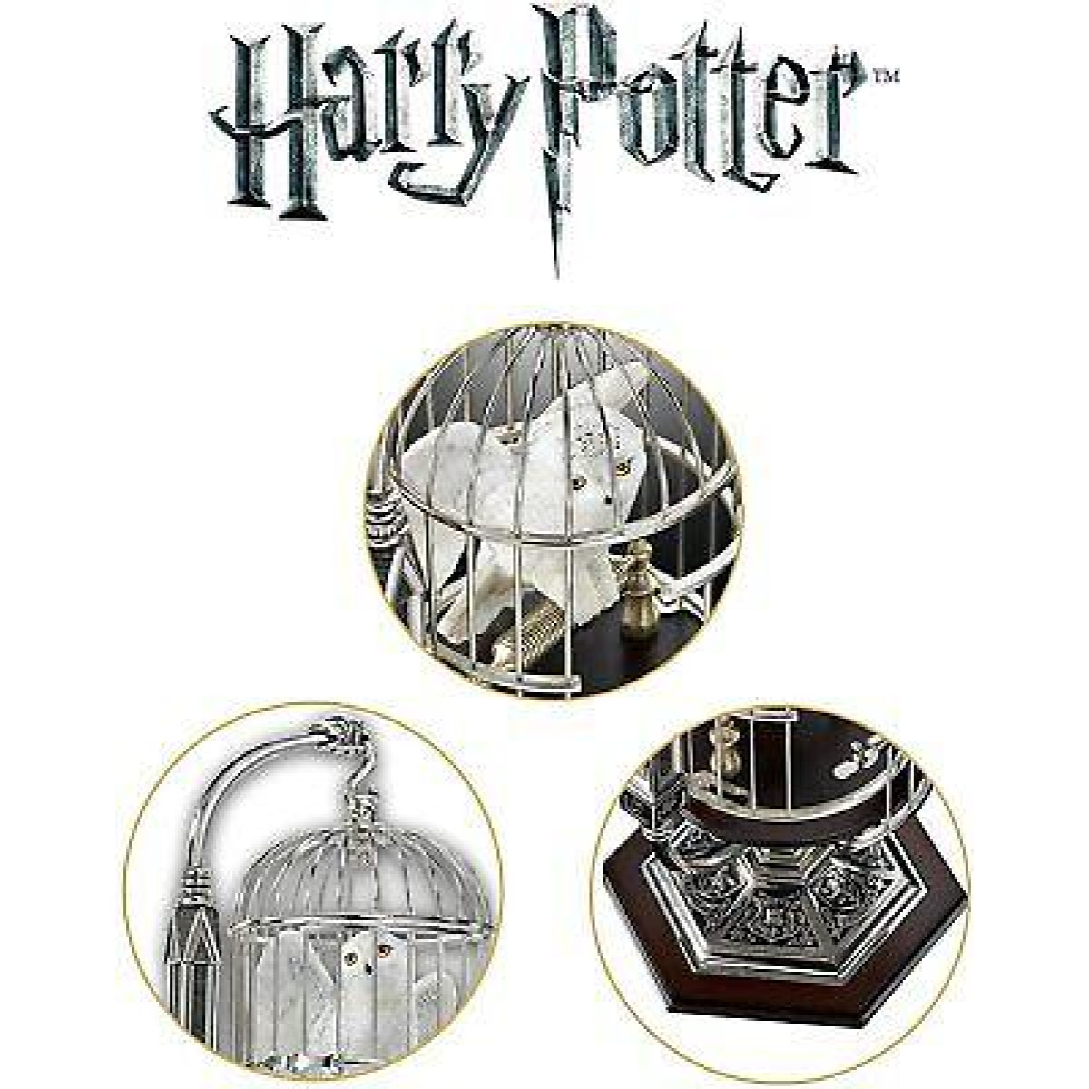 Harry Potter Miniatura della Civetta Edwige nella Gabbia 10 Cm Noble Collection