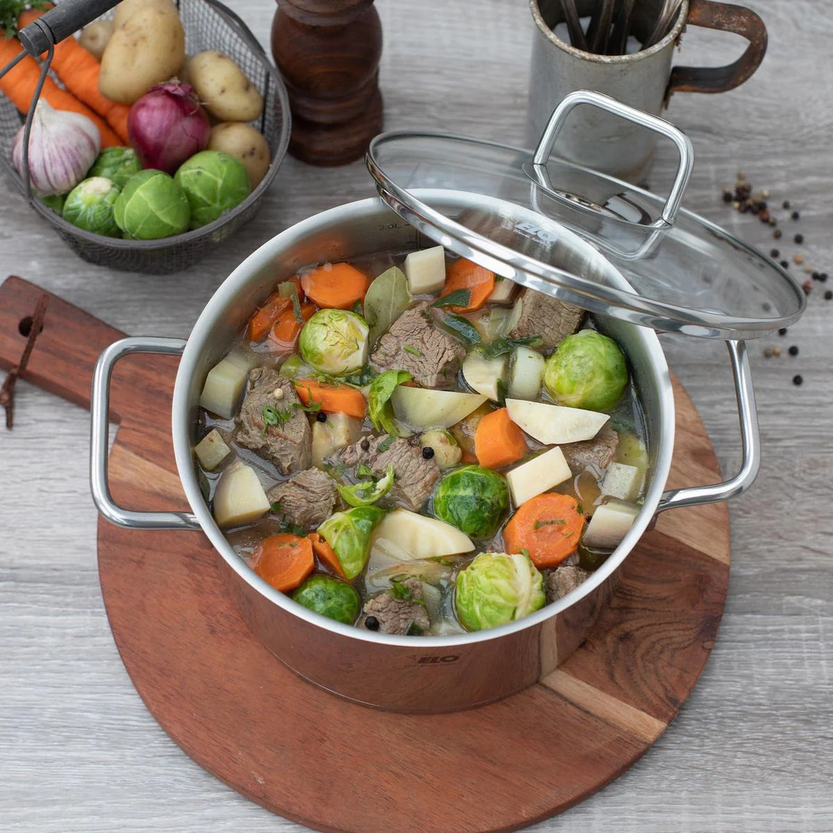 Faitout en inox 20 cm de 3,4 litres Elo Citrin