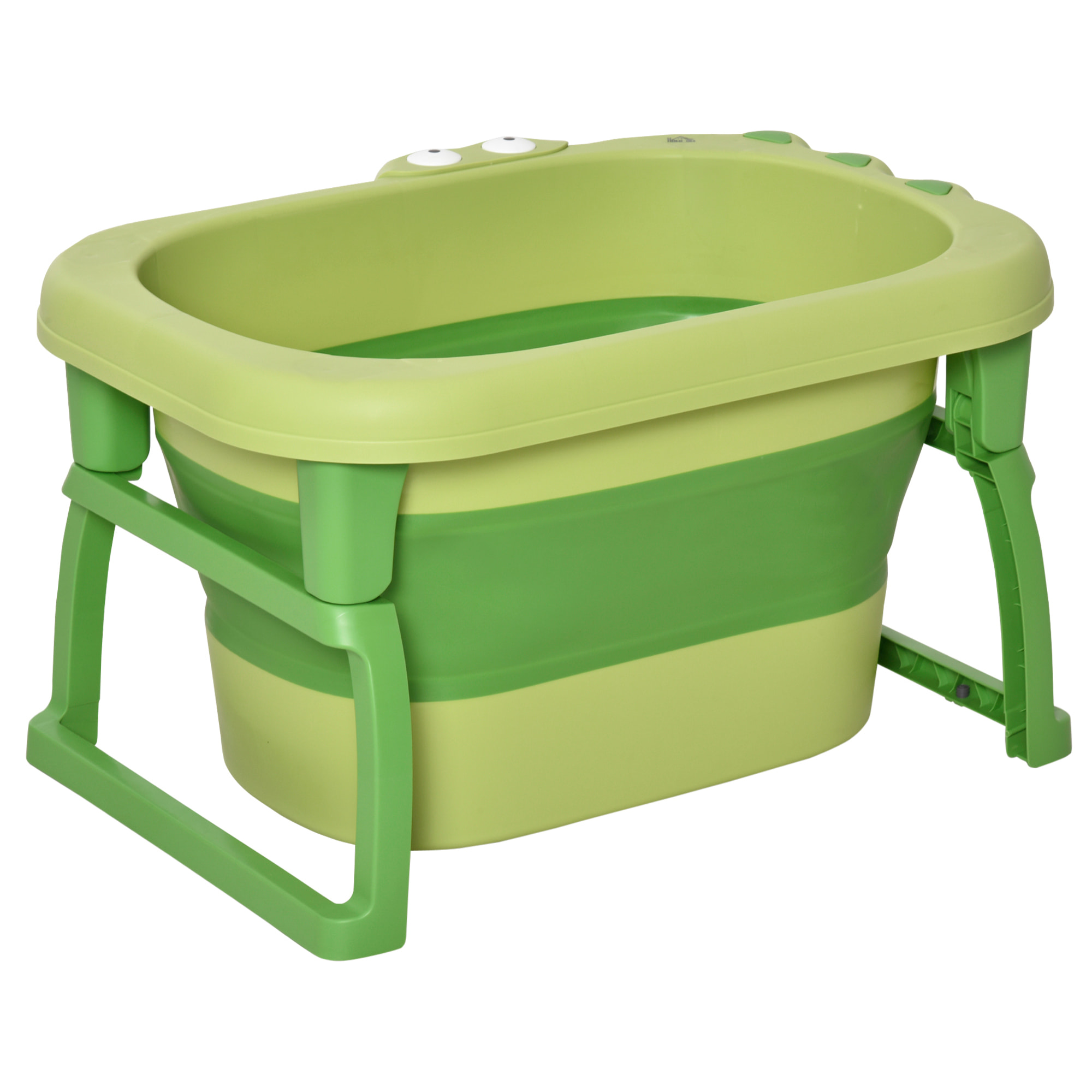 Bañera Plegable para Bebé de 0-6 Años Capacidad 105L Bañera Portátil para Niños con Patas Antideslizantes y Orificio de Drenaje Carga 50 kg 75,3x55,4x43 cm Verde