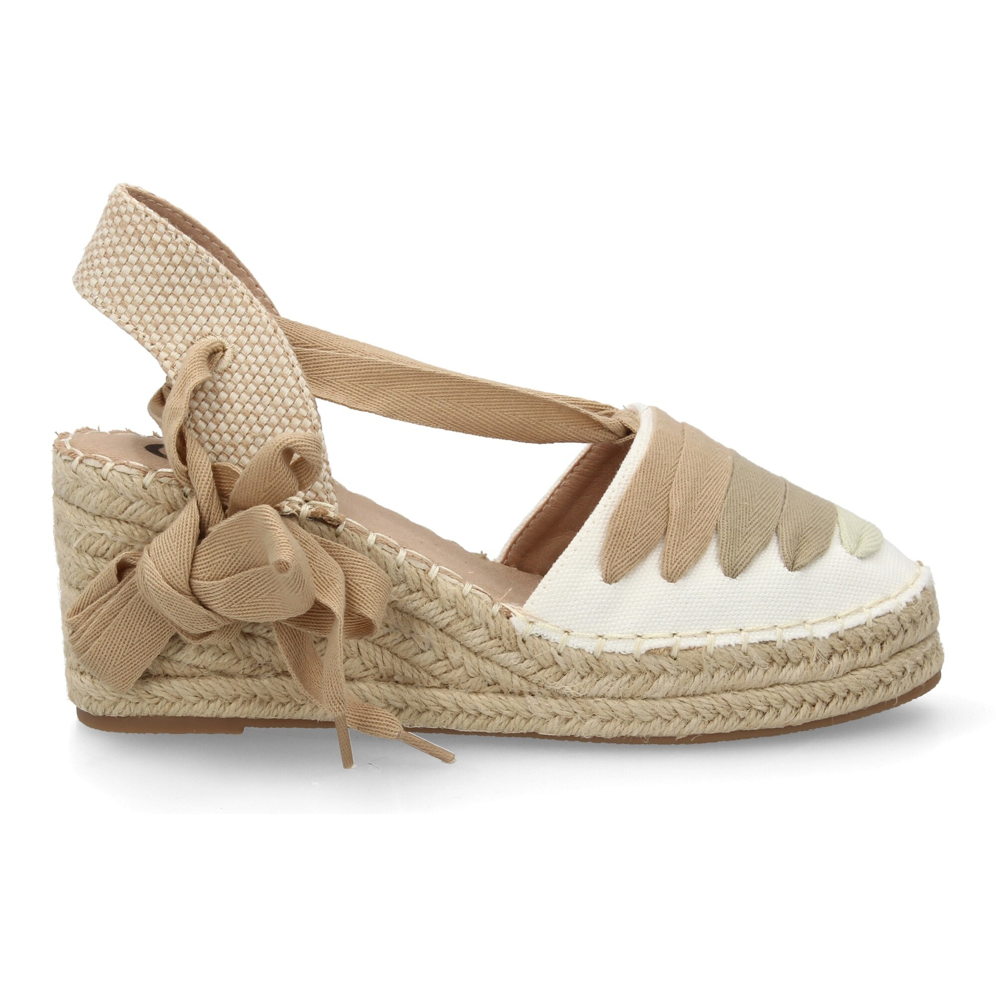 Alpargata valenciana cuña lazada para mujer