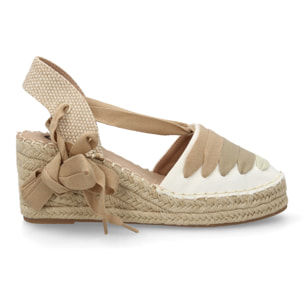 Alpargata valenciana cuña lazada para mujer