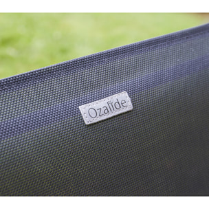 Ensemble table et chaises de jardin  - Gris Anthracite - HONFLEUR XL SPC BEZIERS ardoise