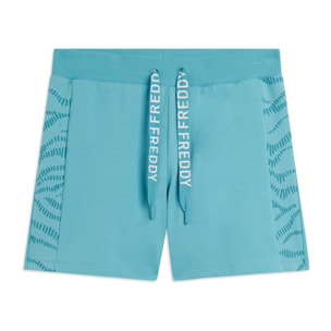 Pantaloni Shorts con Motivo Grafico e Logo FREDDY