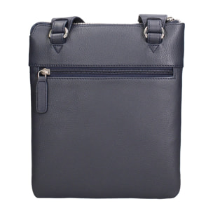 Borsa a tracolla da uomo Made in Italy - Modello Nerian - 100% pelle - 24.5 x 21.0 x 4.0 cm