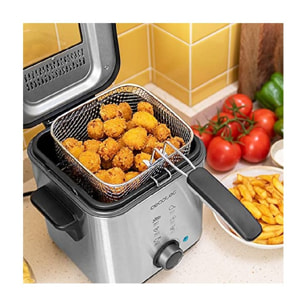 Cecotec Friteuse électrique CleanFry Advance 1500 Black d’1,5 L en acier inoxyda