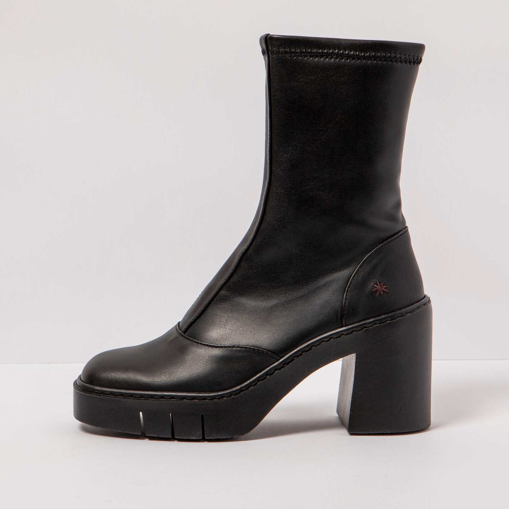 Botines con tacón 1973 NAPPA BLACK/BERNA color Black