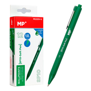 PACK 12 PENNE A SFERA INCHIOSTRI AD OLIO 1.0 mm VERDE