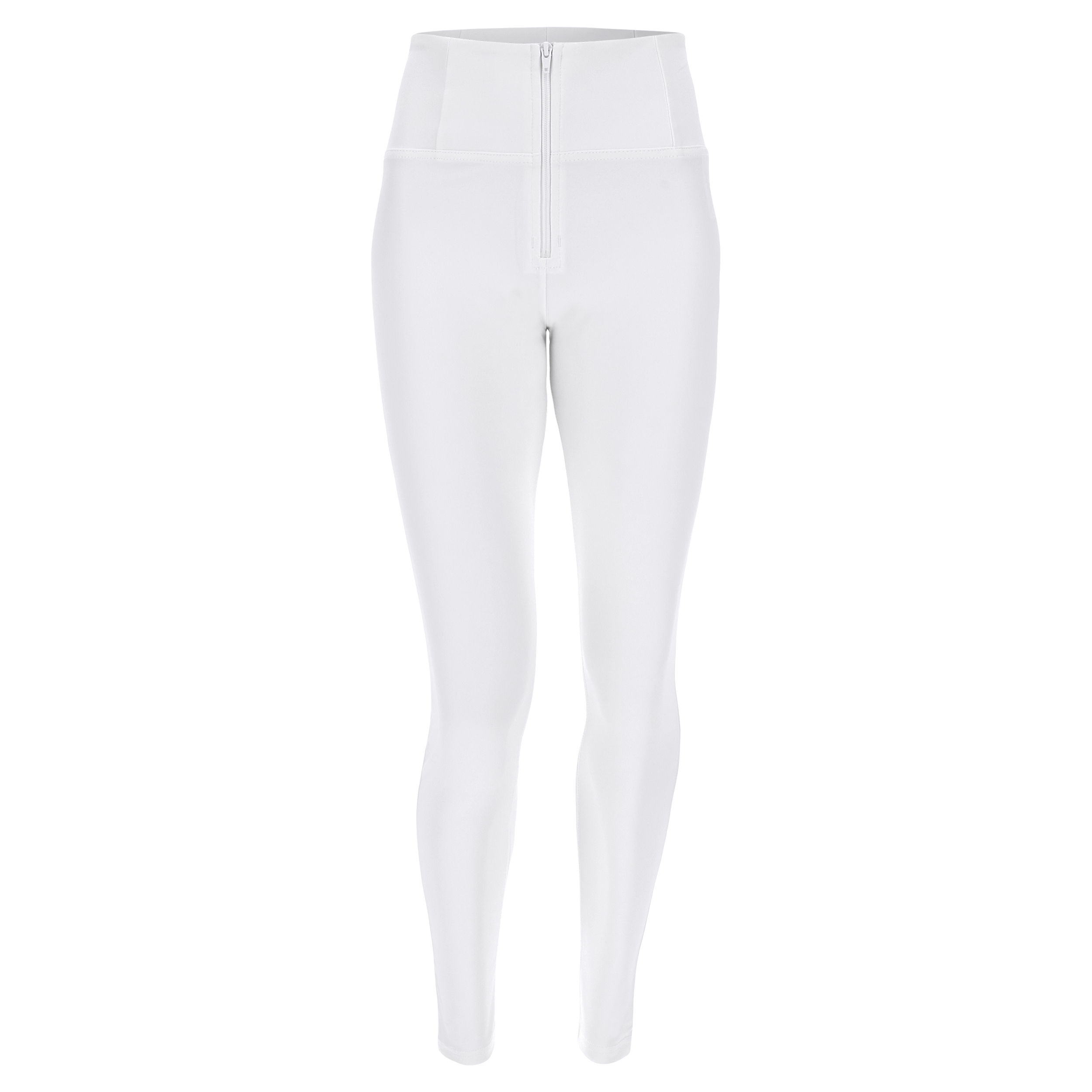 Pantaloni push up WR.UP® skinny vita alta con zip similpelle