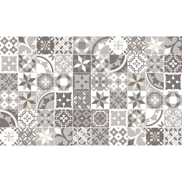 Stickers muraux - Sticker Mural Carrelage adhésif Cuisine Salle de Bain - 60 STICKERS CARREAUX DE CIMENT AUTHENTIQUES EZIO