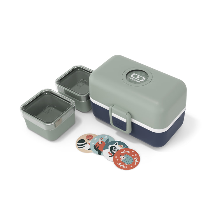 Lunch box à compartiments pour enfant Tresor 800ml Vert/Bleu