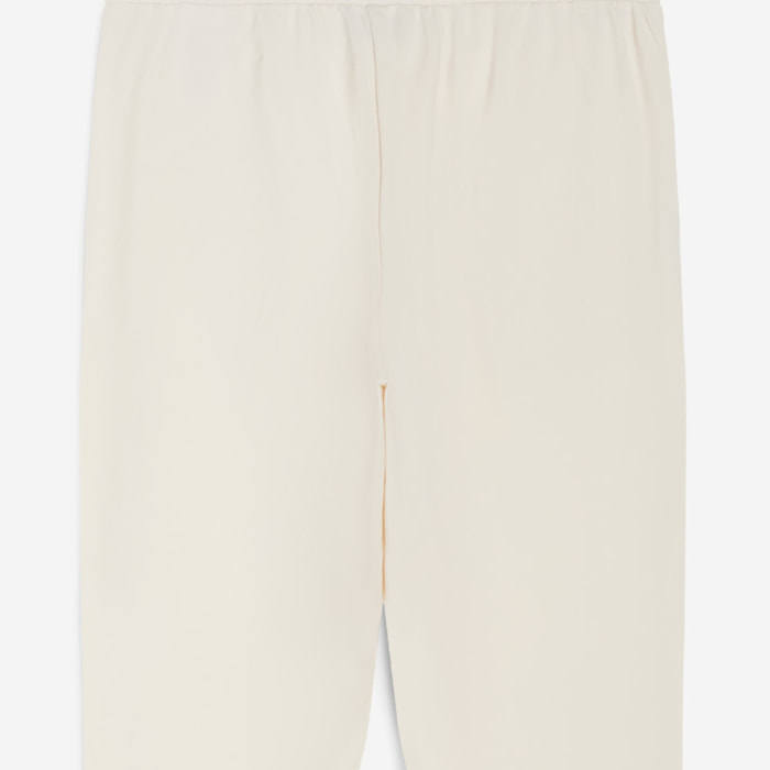 Pantaloni donna in jersey stretch con dettagli tropical