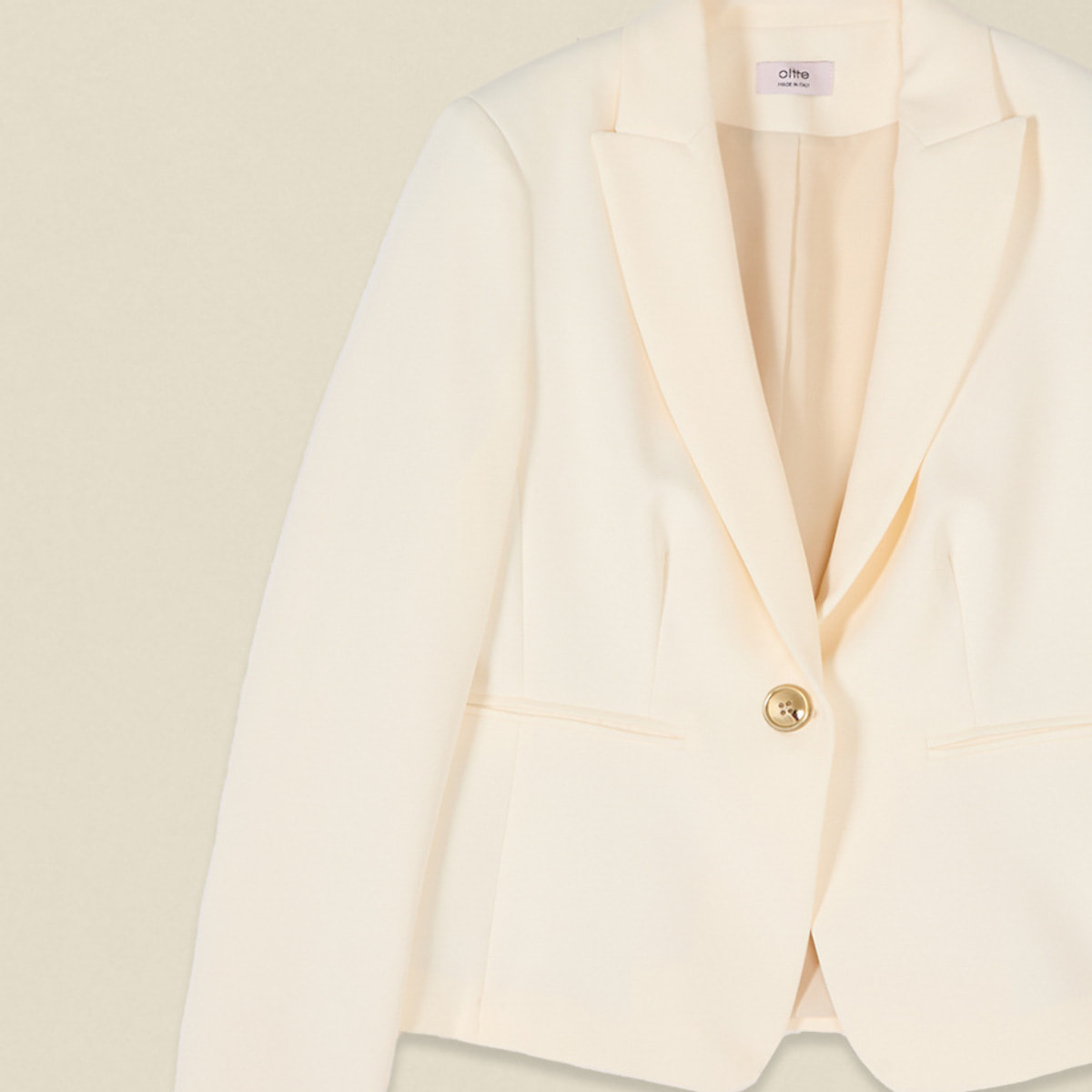 Oltre - Blazer corto in tessuto tecnico - Bianco