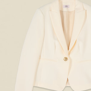 Oltre - Blazer corto in tessuto tecnico - Bianco