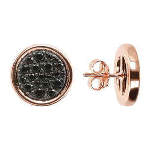 Orecchini a Bottone con Pavé in Cubic Zirconia