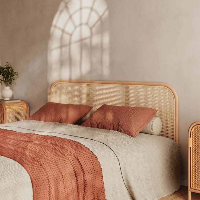 Tête de lit en rotin et cannage 160 cm - Naïra