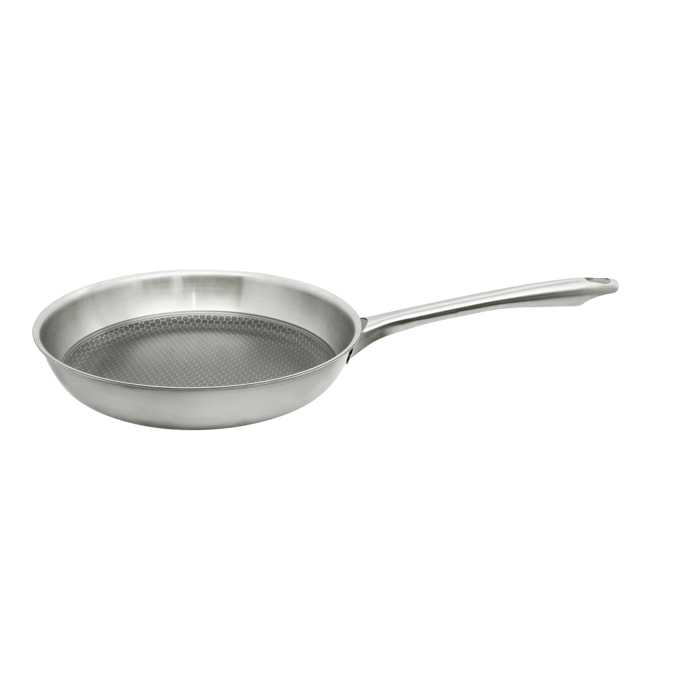 Set de 2 poêles 24 et 28 cm en acier inoxydable et revêtement sans PFAS Elo Relief Passion