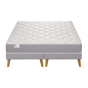 Ens. M.R-SW1 matelas H22 ressort ensachés, ferme, 2 sommiers