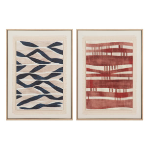 Set 2 Cuadros Con Relieve 50x3x70 Cm