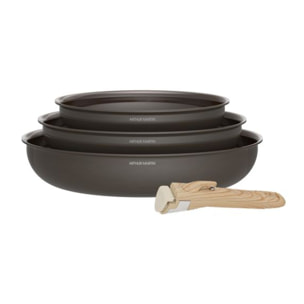 Lot de 3 poêles amovible