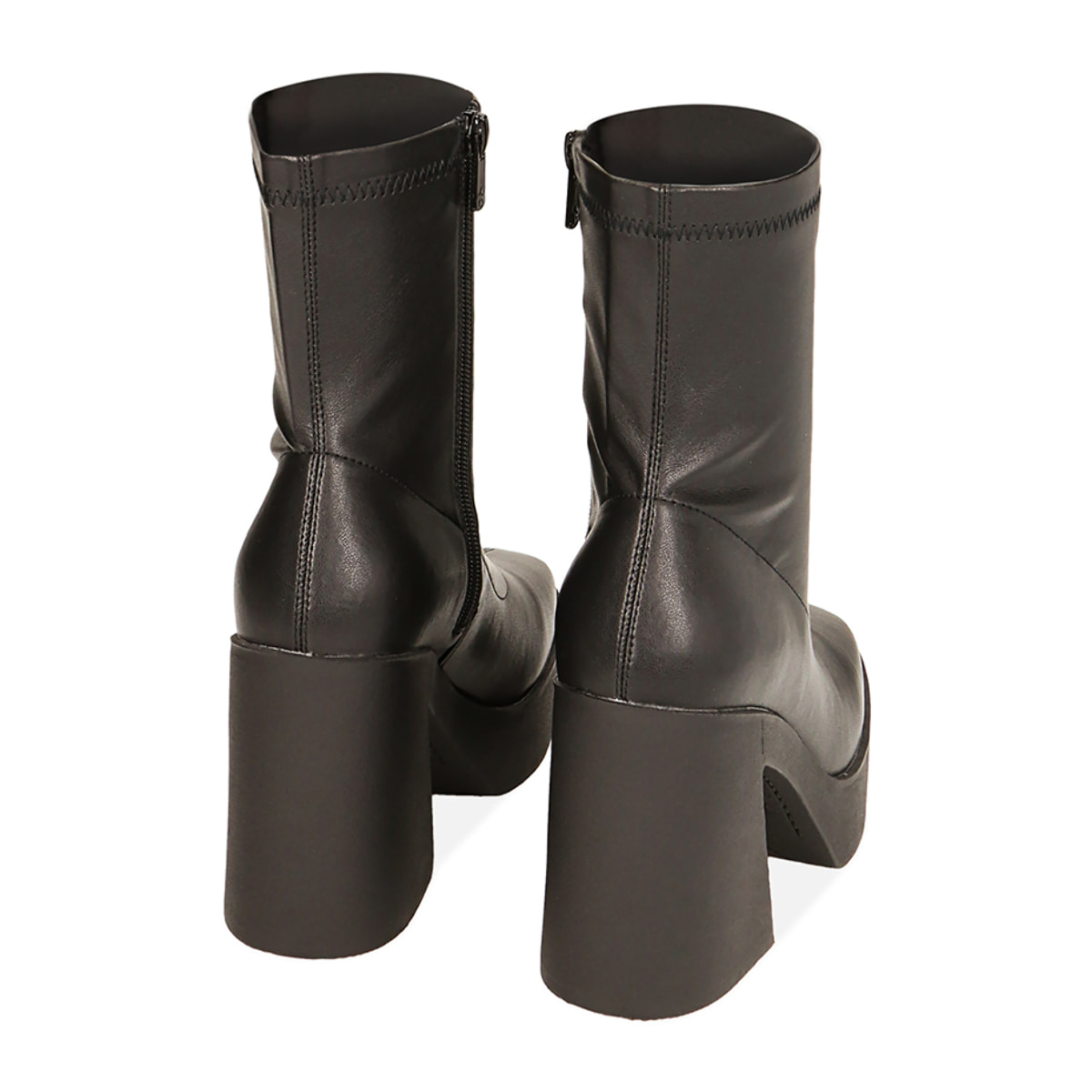 Botas de plataforma negras talón 10 cm