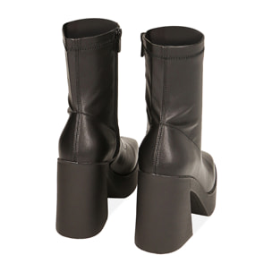 Botas de plataforma negras talón 10 cm