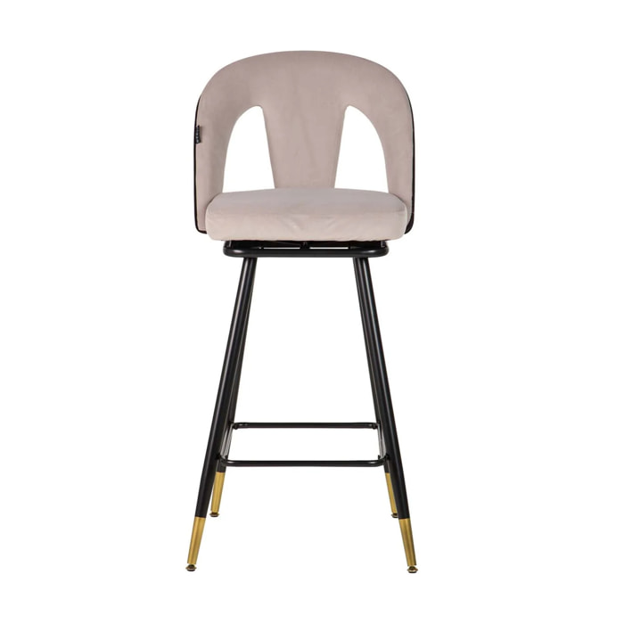 Taburete Bar Velvet Gris Harbor 46x53x106 Cm