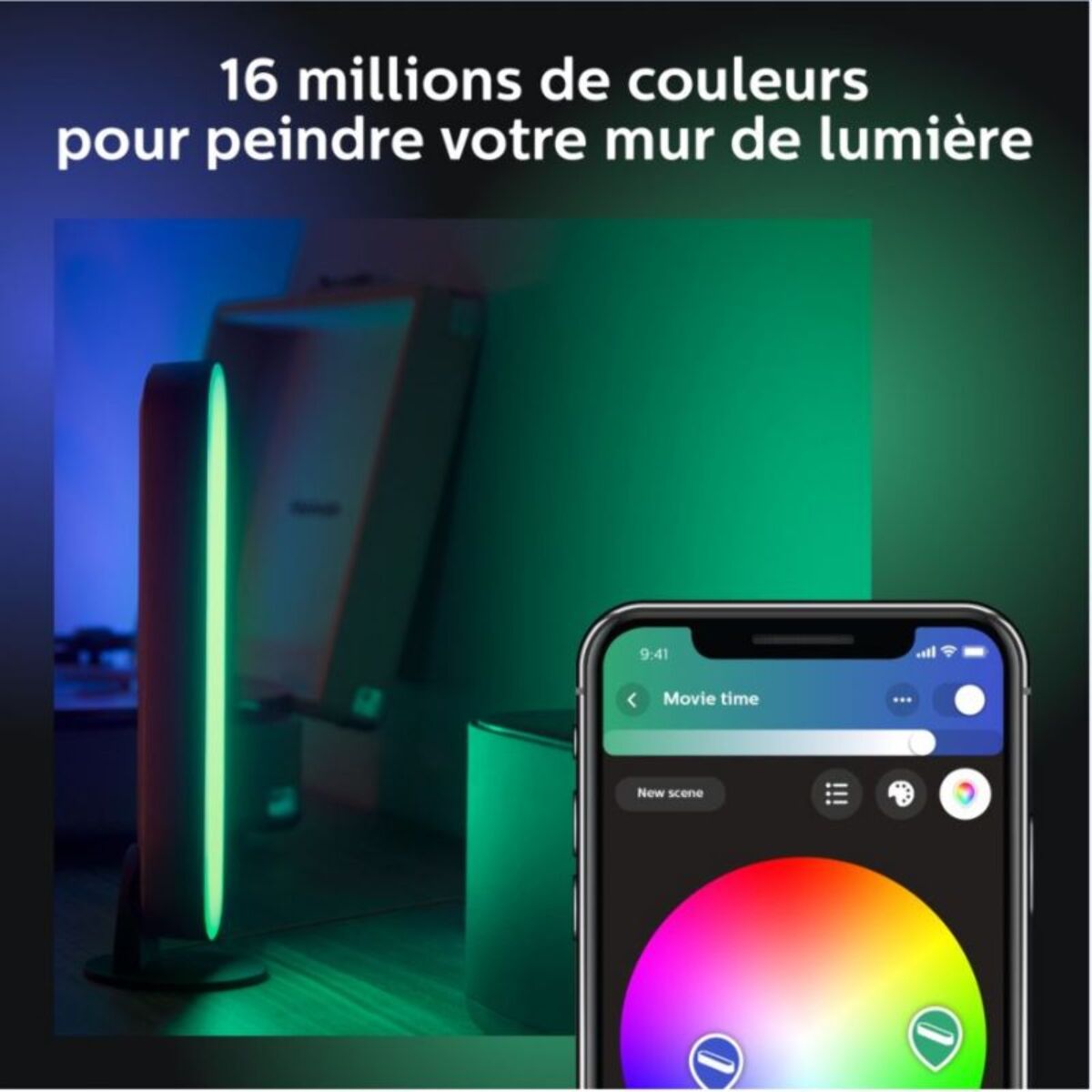 Lampe connectée PHILIPS HUE Play White&Color Ambiance