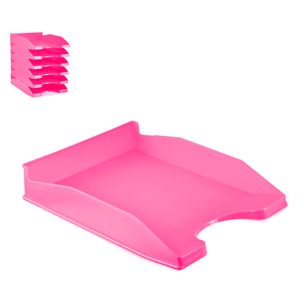 PACK 6 Uds. BANDEJA OFICINA ROSA
