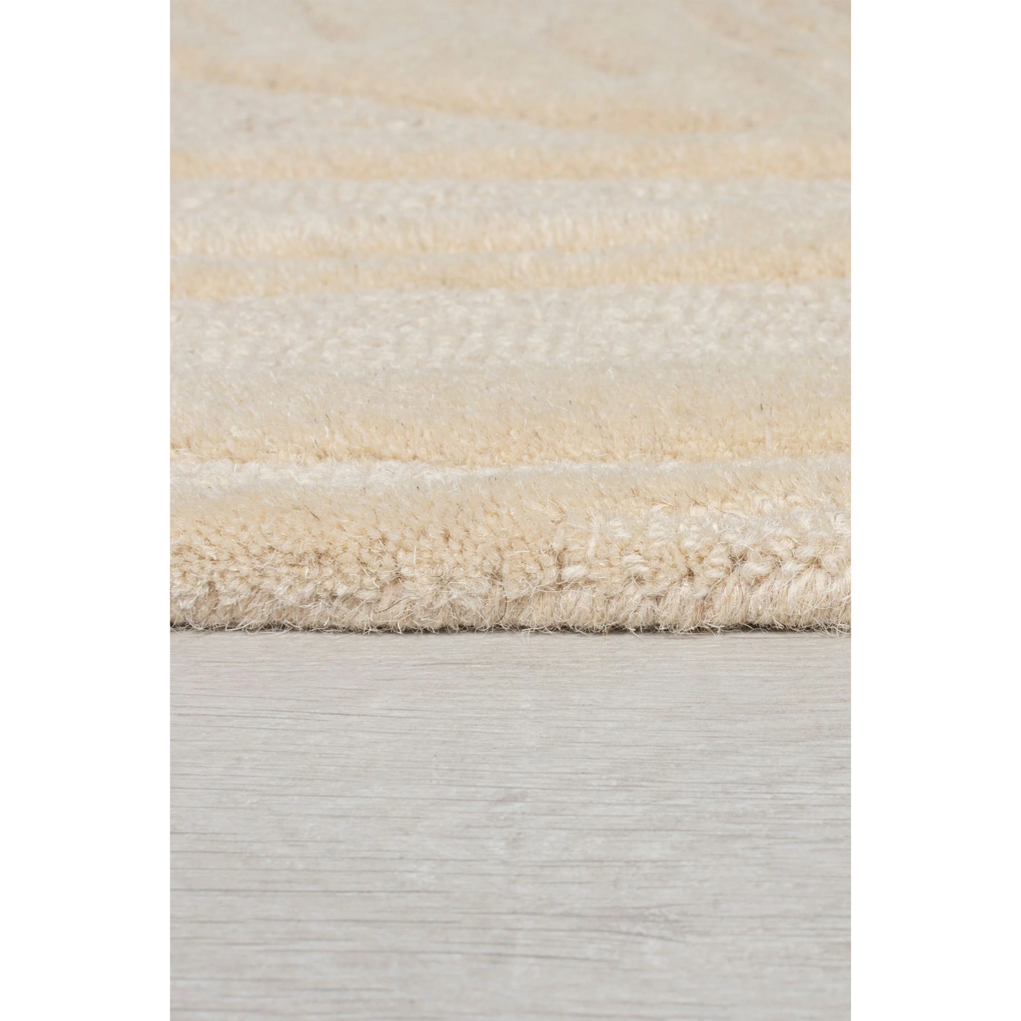 Tapis en laine de couloir FEUILLAGE Beige