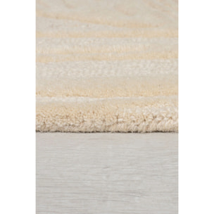 Tapis en laine de couloir FEUILLAGE Beige