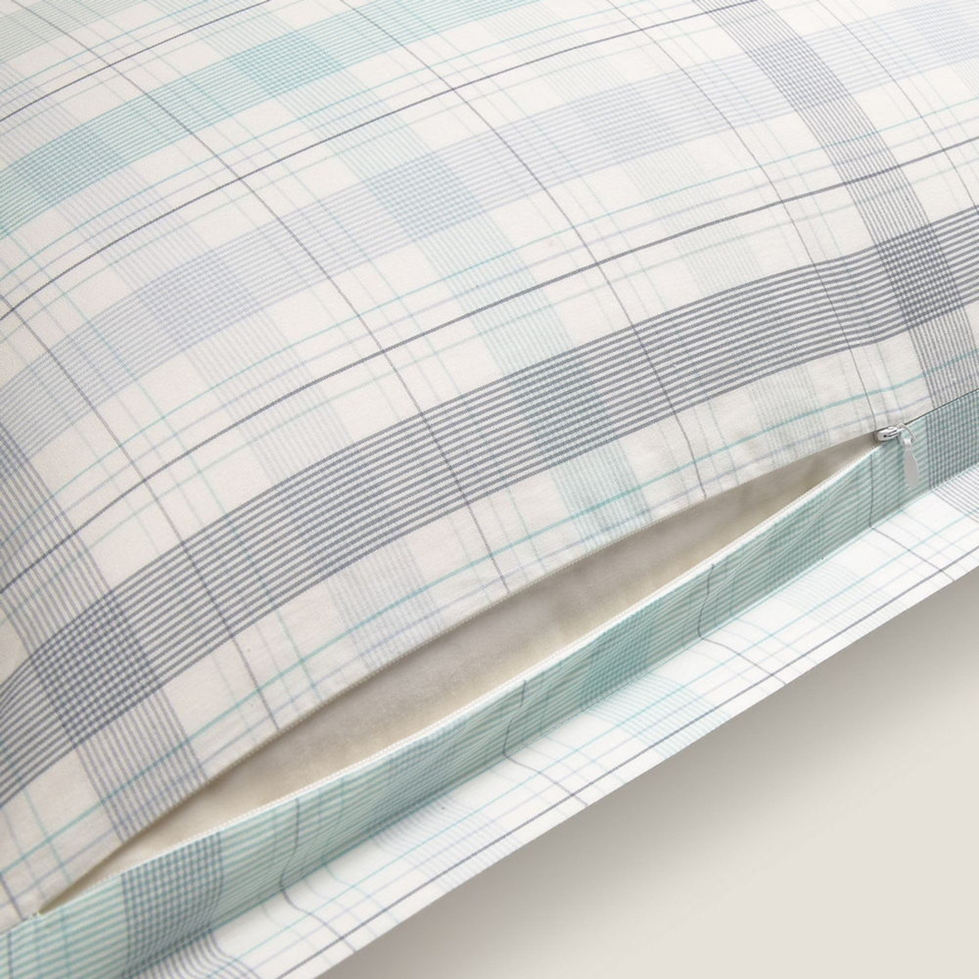 Funda de cuadrante algodón cuadros Newren color agua marina 100% Algodón