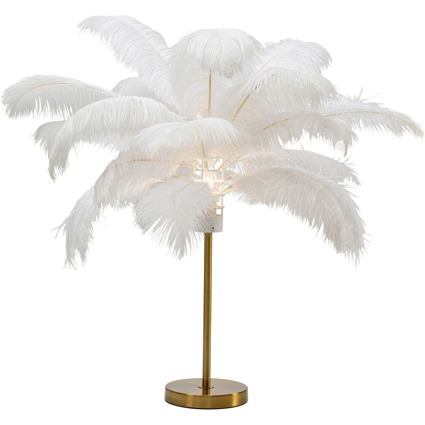 Lampe plumes blanches Kare Design