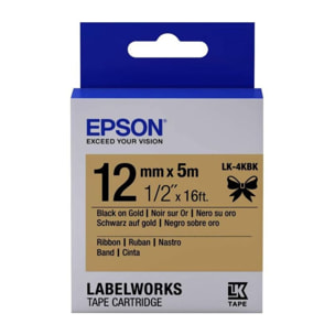 Accessoire EPSON LK-4KBK noir et or 12mm sur 5m