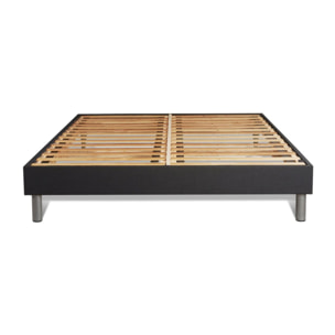 Ensemble Matelas Sommier 200x200 cm - Sommier Noir (en kit) - Energy