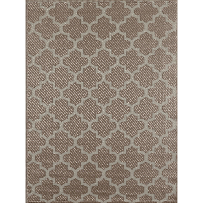 Scoobi - tapis d'exterieur anthracite motif éthnique