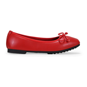 Bailarinas planas rojas con lazo