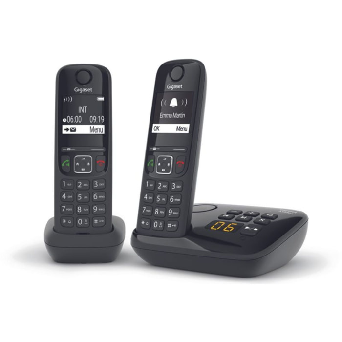 Téléphone sans fil GIGASET AS690A Duo Noir