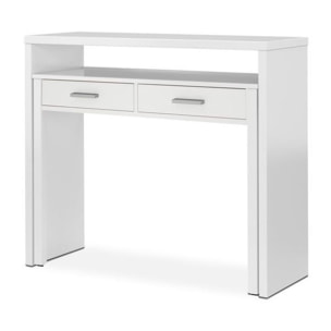 Mesa de escritorio extensible Bureau Blanco Artik (Blanco Mate)