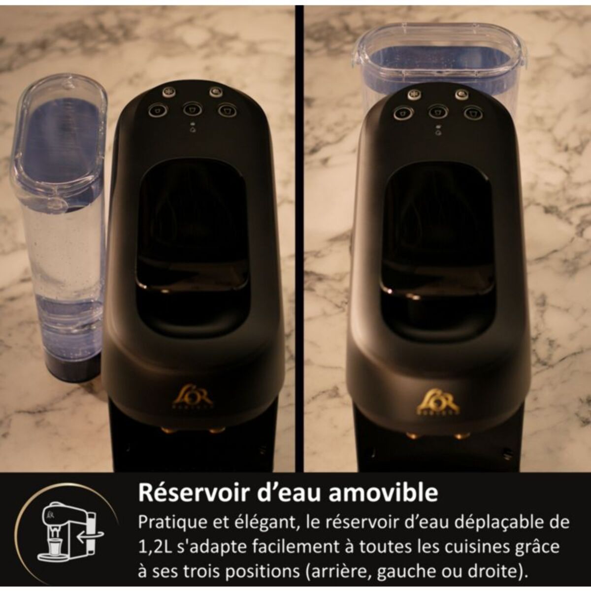 Cafetière à dosette PHILIPS LM9512/60 L'Or Barista Absolu Noire - Cafés chauds ou glacés