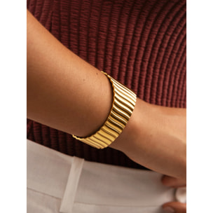 Brazalete Cordelia Acero Baño Oro