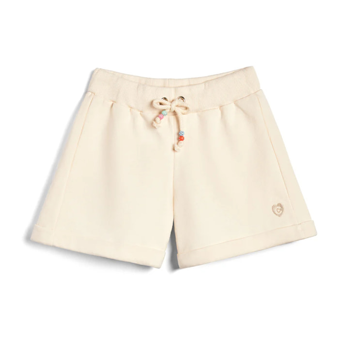 Shorts de Niña Cintura Elástica en Beige