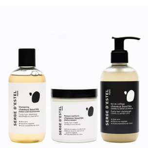 Cheveux Bouclés - Coffret Shampoing 250ml + 2 Produits