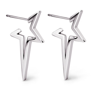 Pendientes Star Punk Plata