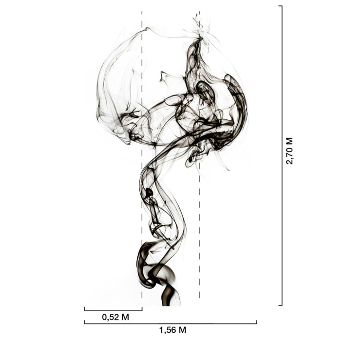 Papier peint graphique fumee noire Intissé