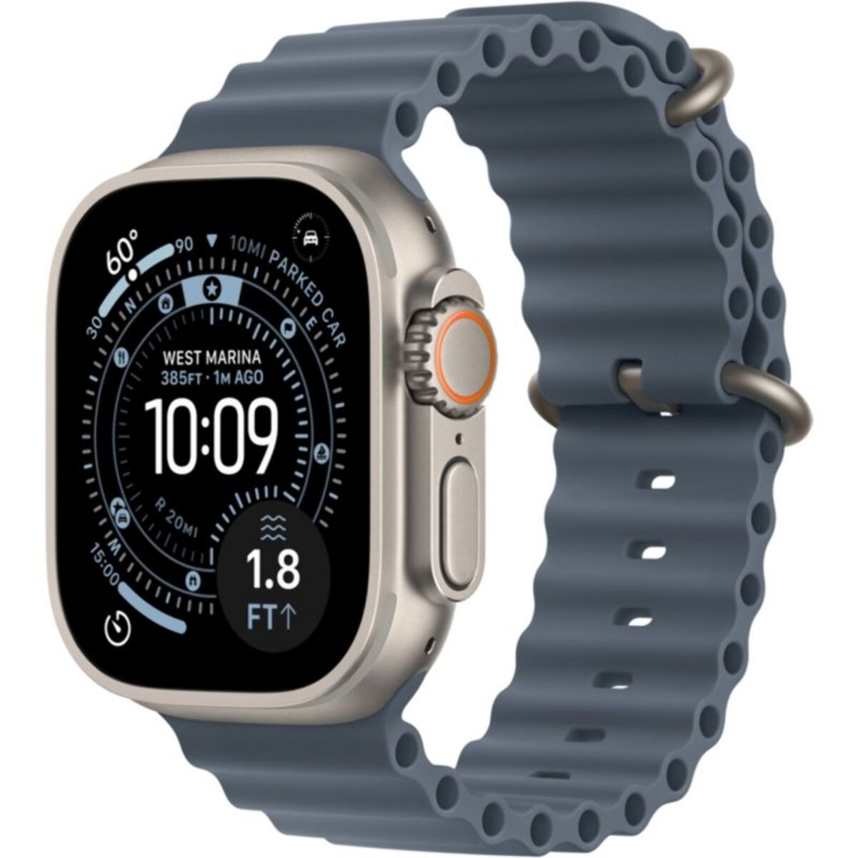 Montre connectée APPLE WATCH 49mm Tit Nat / Bleu Ocean Ultra 3 Cellul