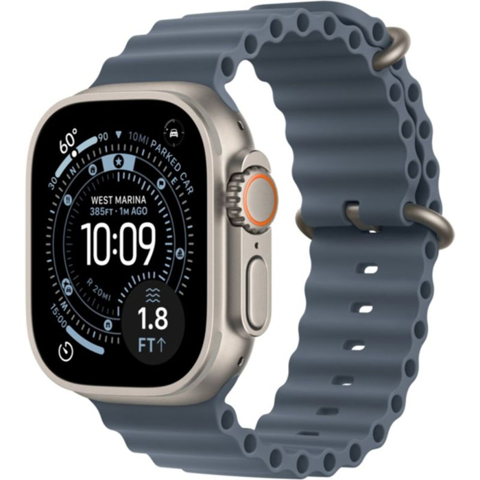 Montre connectée APPLE WATCH 49mm Tit Nat / Bleu Ocean Ultra 3 Cellul