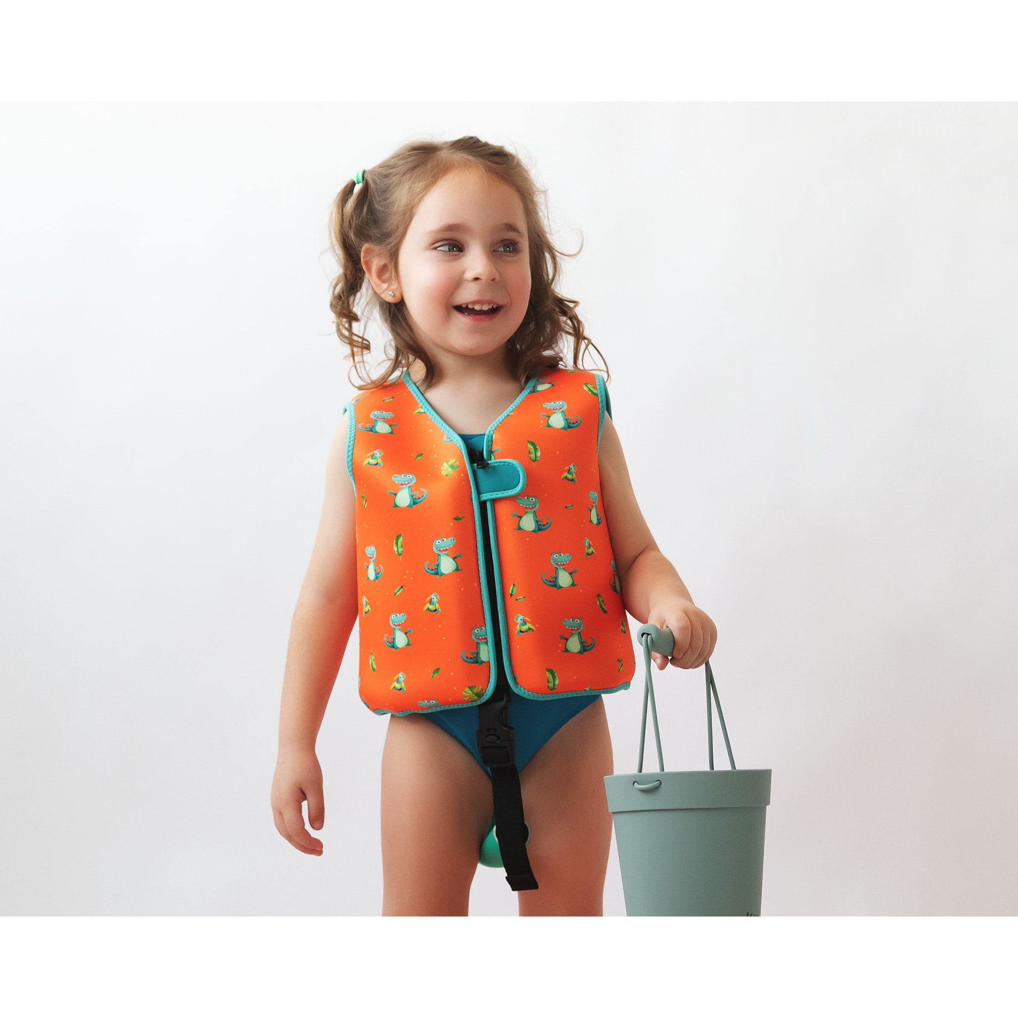 CHALECO NEOPRENO DE FLOTACIÓN COCODRILOS NARANJA