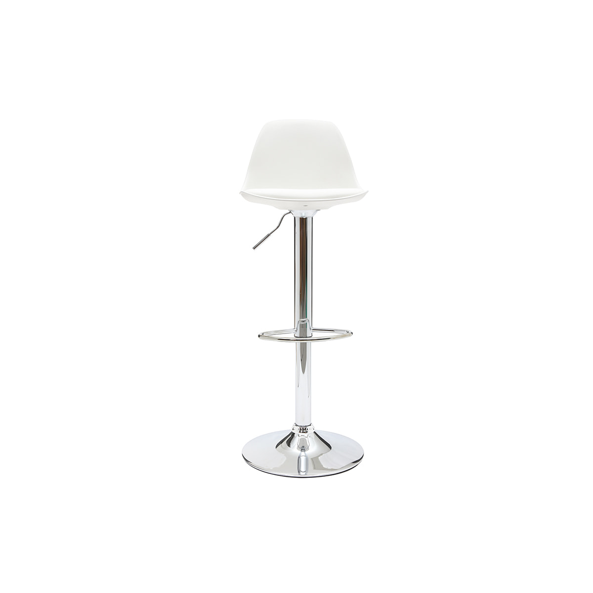 Tabourets de bar design blancs (lot de 2) STEEVY