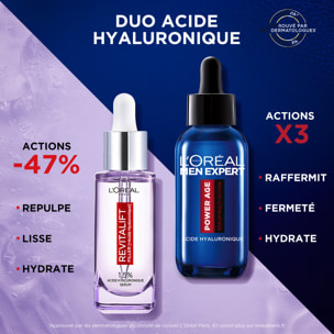 L'Oréal Paris Revitalift Filler Sérum Anti-rides 1.5% Acide Hyaluronique Pur 30ml, L'Oréal Paris Men Expert Power Age Sérum Mult