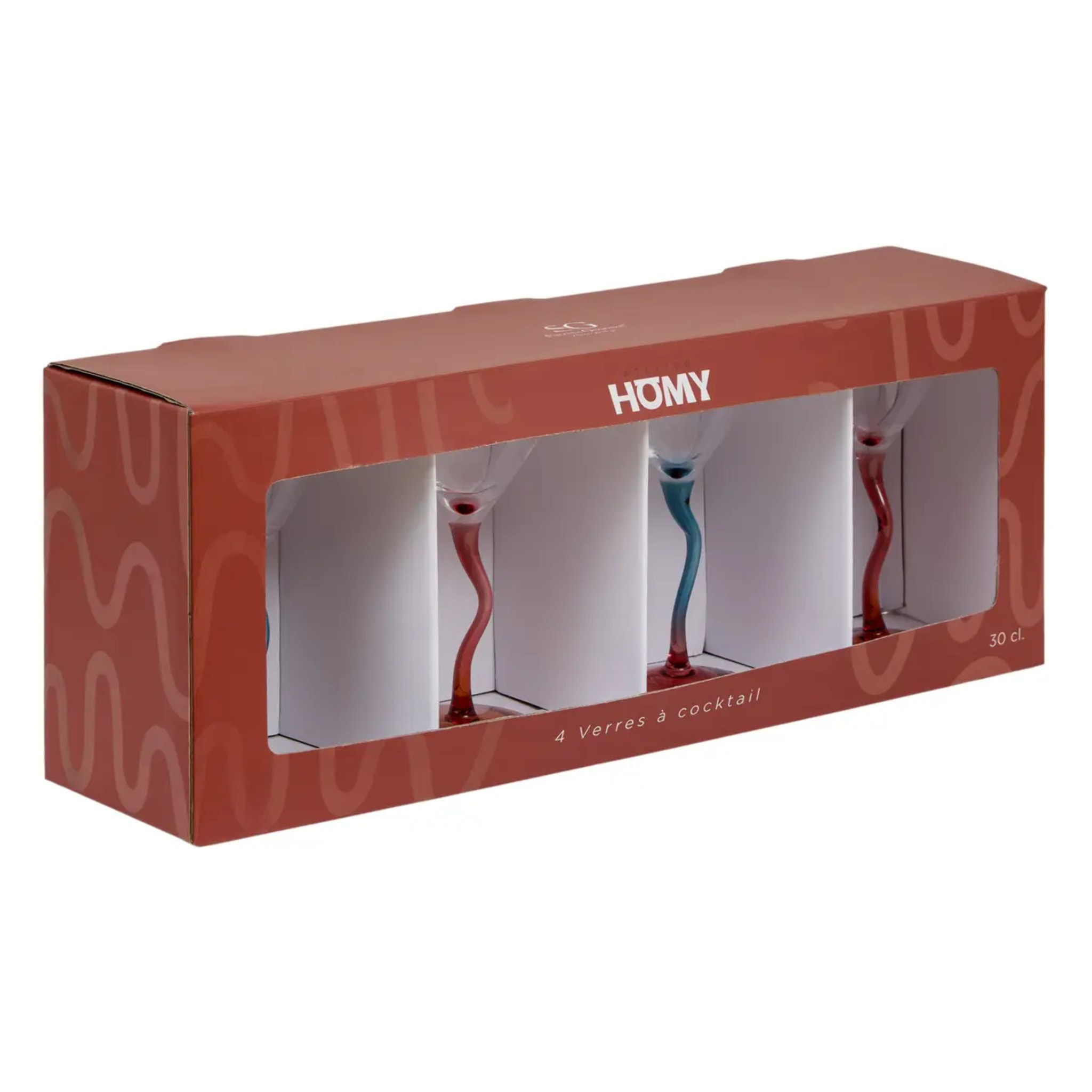 Lot de 4 verres Homy 300ml orange